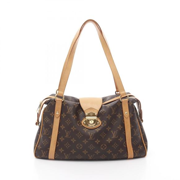 Louis Vuitton Stresa Shoulder Bag Leather Monogram Brown - Picture 1 of 7